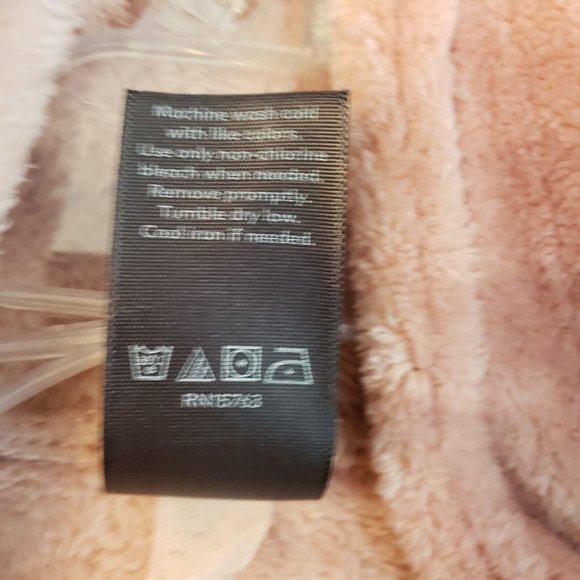 Champion Womens Sweatshirt Small Blush Pink Fleece Fuzzy Mock Neck Pullover - Picture 9 of 11